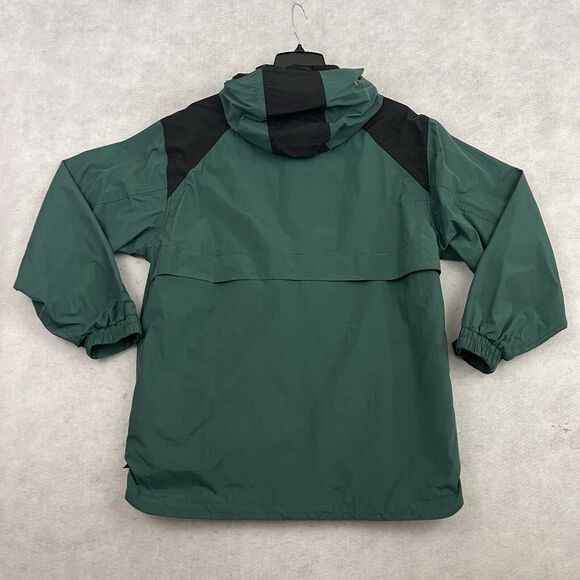 WOOLRICH Jacket Mens Medium Windbreaker Parka Spruce Green Hooded Drawstring - Picture 12 of 16